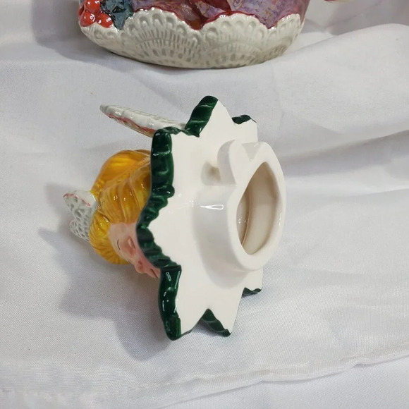 VTG Department 56 Sugar Plum Fairy Christmas Teapot Candy Cane Handle Dept 56 - Picture 6 of 11